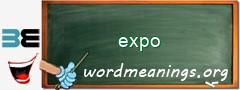 WordMeaning blackboard for expo